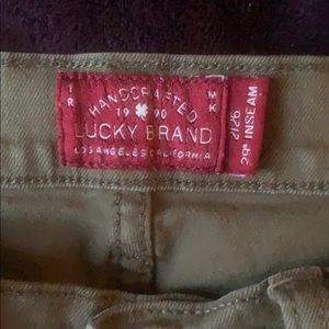 Lucky Brand size 2 olive green jeans, rarely worn